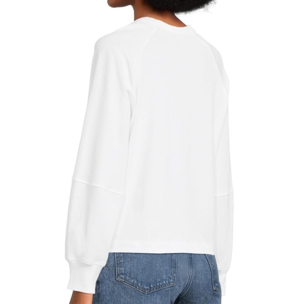 Madewell White Longsleeve Raglan Crewneck Tee